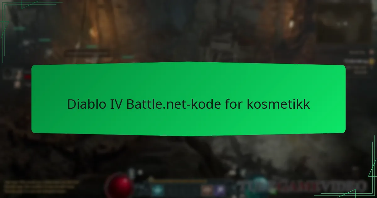 Diablo IV Battle.net-kode for kosmetikk