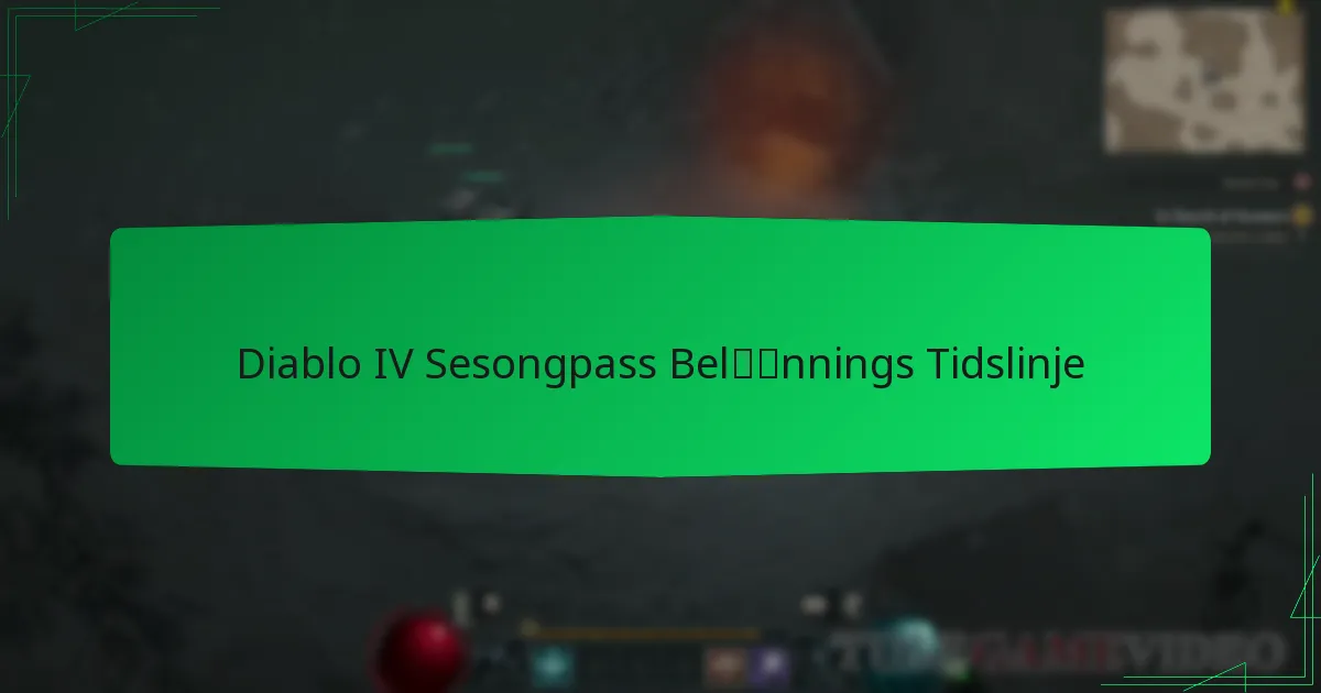 Diablo IV Sesongpass Belønnings Tidslinje