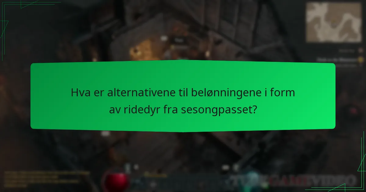 Hva er alternativene til belønningene i form av ridedyr fra sesongpasset?
