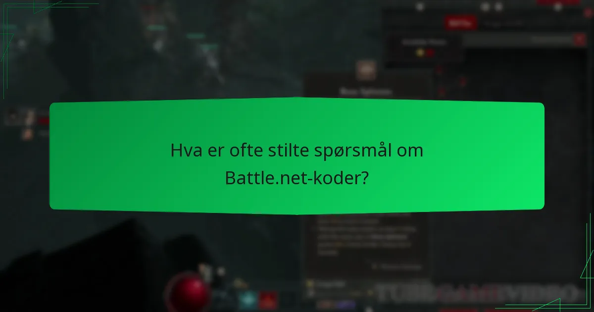 Hva er ofte stilte spørsmål om Battle.net-koder?